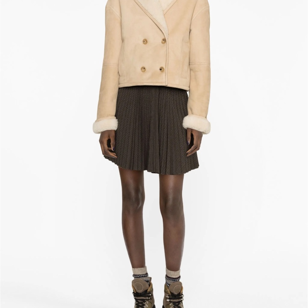 Sandro Cream Teddy Jacket